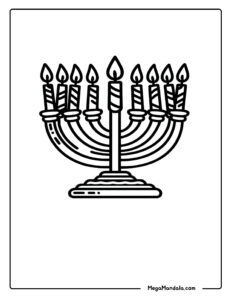 coloring pages hannukah 6 megamandala