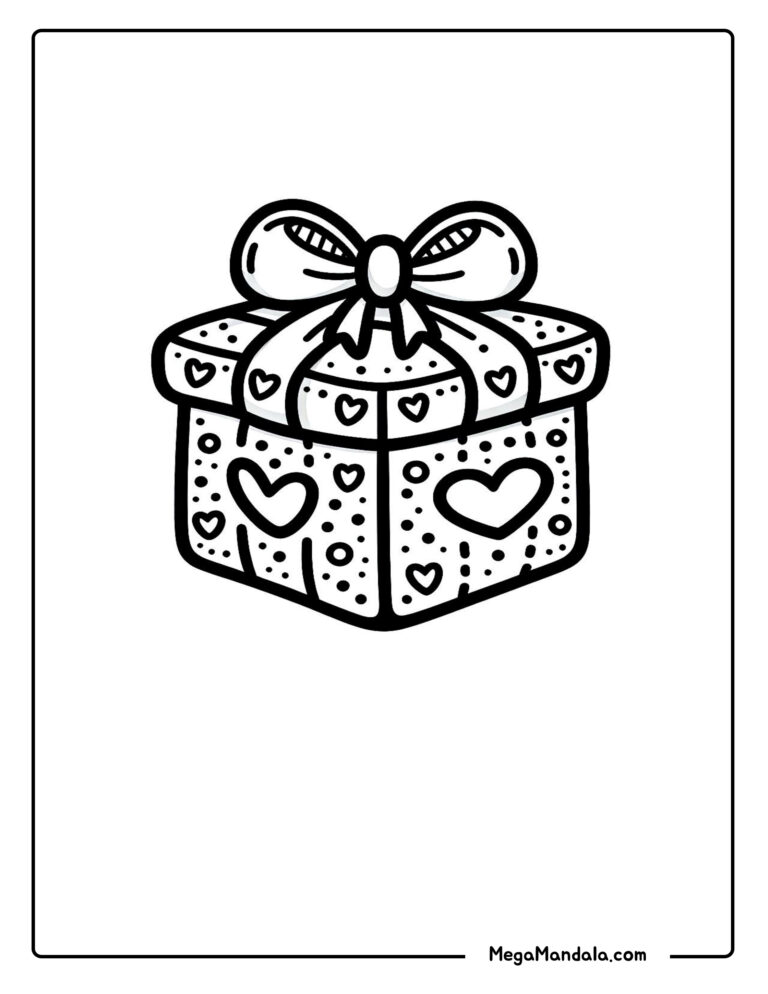 An image showing 10 Ornament Coloring Pages (Free PDF Printables)